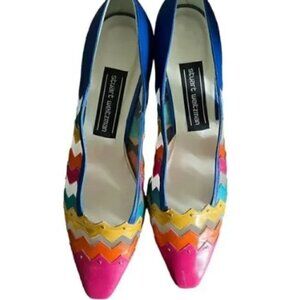 Stuart Weitzman vintage bright kitten heel pump Size 7 AA